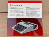 Olivetti Dora Manual
