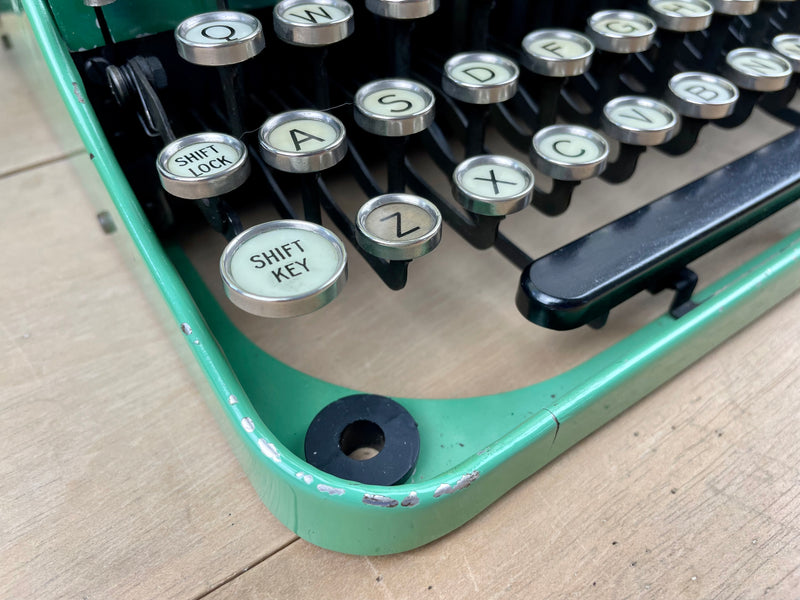 Typewriter, Rare Two Tone Green 1930 Remington Portable