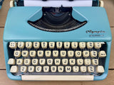 Typewriter, 1959 Uncommon Blue Olympia Splendid 33