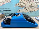 Typewriter,  Blue Silver Reed Silverette II