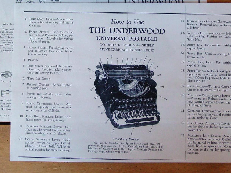 Rare Red Underwood Universal  Portable