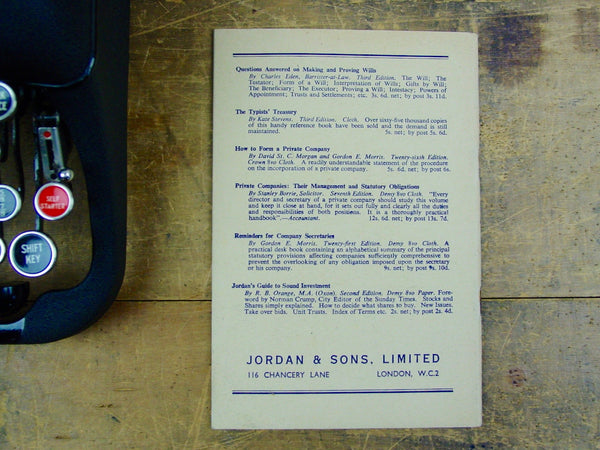 Typewriting Self-Taught Booklet 1954