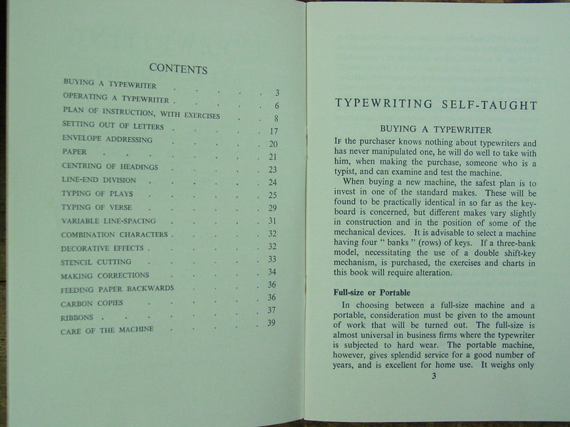 Typewriting Self-Taught Booklet 1954