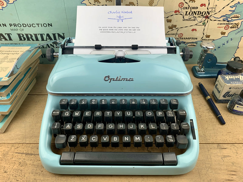 Optima Typewriter from Charlie Foxtrot Typewriters