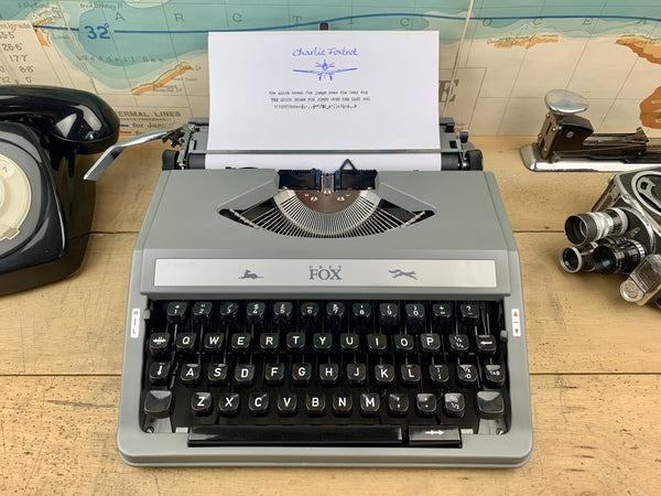 WH Smith Grey Fox Typewriter from Charlie Foxtrot Typewriters