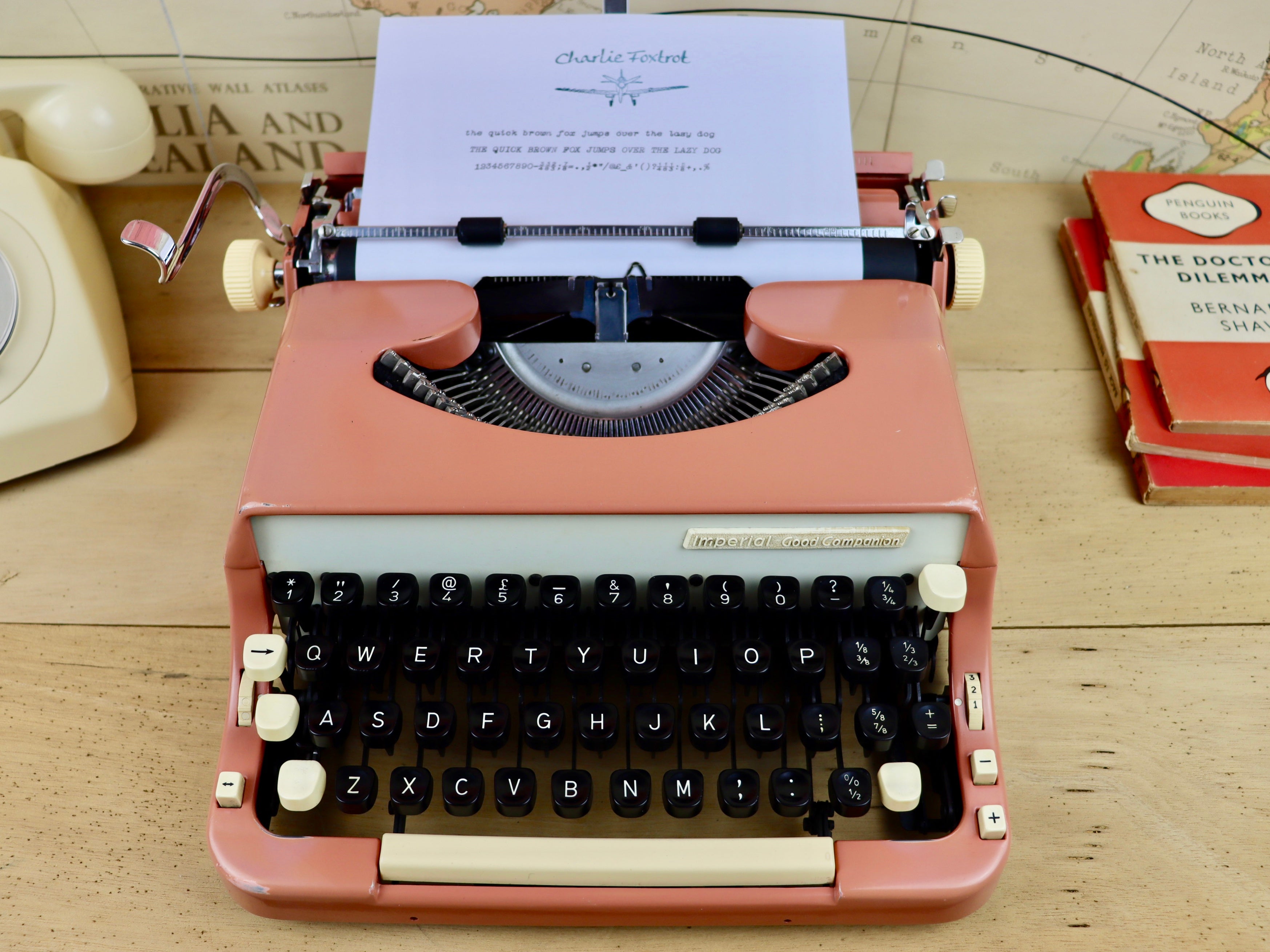 Rare Salmon Pink Imperial No 7 with Script Typeface – Charlie Foxtrot ...
