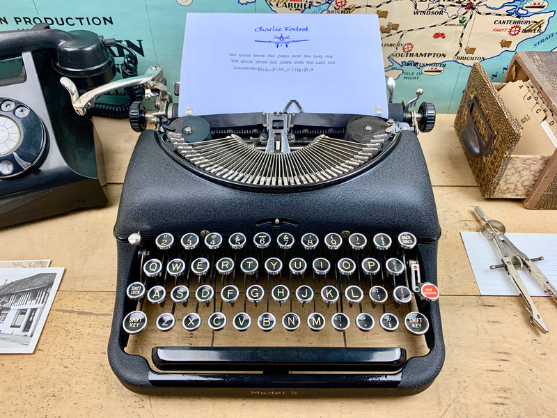 Remington Portable Typewriter from Charlie Foxtrot Typewriters