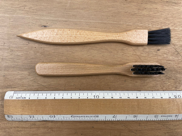 Vintage Wooden Typewriter Brush Set